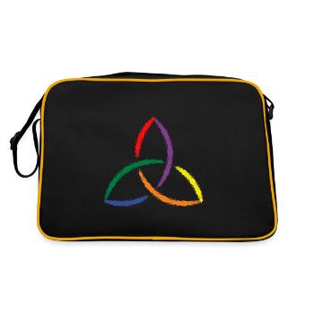 Symbole celtique Triquetra Arc-en-ciel - Sac Retro - noir/or - Dos