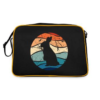 Rabbit Easter Retro Gift - Retro Bag - black/gold - Back