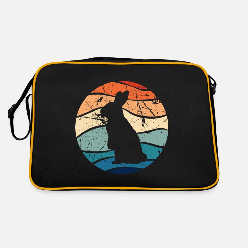 Lapin Lapin Lapin de Pâques Cadeau Rétro Lapin - Sac Retro - noir/or