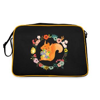 Squirrel - Retro Bag - black/gold - Back