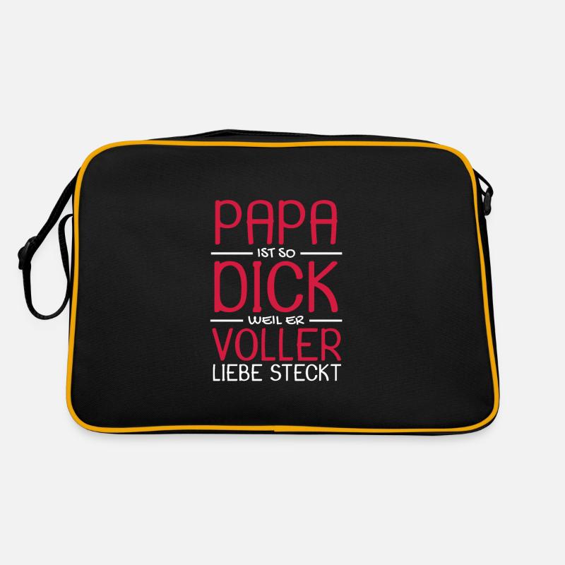 Liebevoller Papa lustiger Spruch Retro Tasche