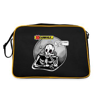 Halloween is coming they said Skelett Horror Comic - Retro Tasche - Schwarz/Gold - Hinten