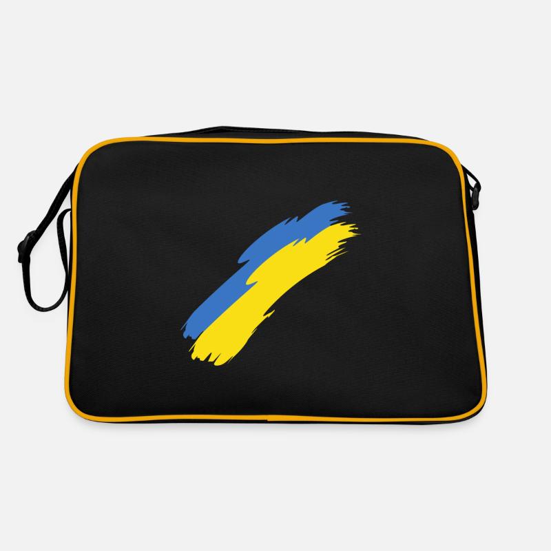 Ukraine - Retro Tasche - Schwarz/Gold