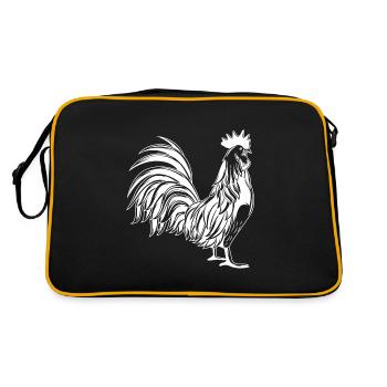 Rooster Gockel Animal - Retro Bag - black/gold - Back