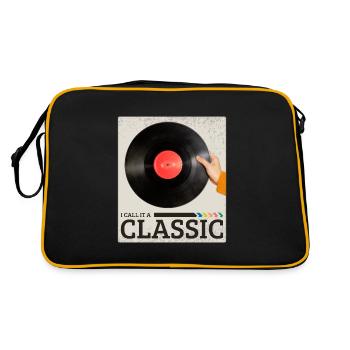 Je l’appelle un disque de musique rétro vinyle classique - Sac Retro - noir/or - Dos