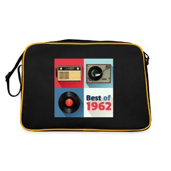 Le meilleur de 1962 Vinyl Radio Oldschool Turntable - Sac Retro - noir/or - Dos