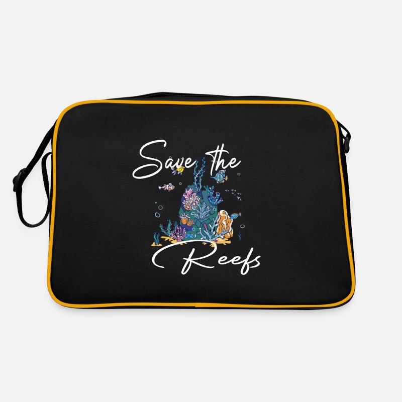 SAVE THE REEFS Retro Tasche