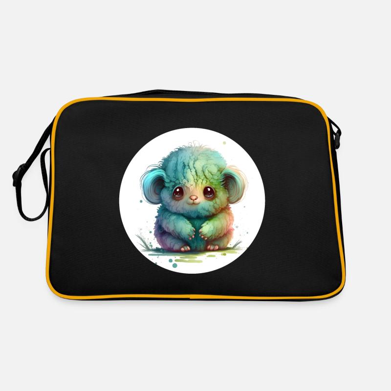 Tier Affe fantasy und niedlich Retro Tasche