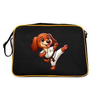 Teckel Karaté Arts martiaux High Kick Arts martiaux - Sac Retro - noir/or - Dos