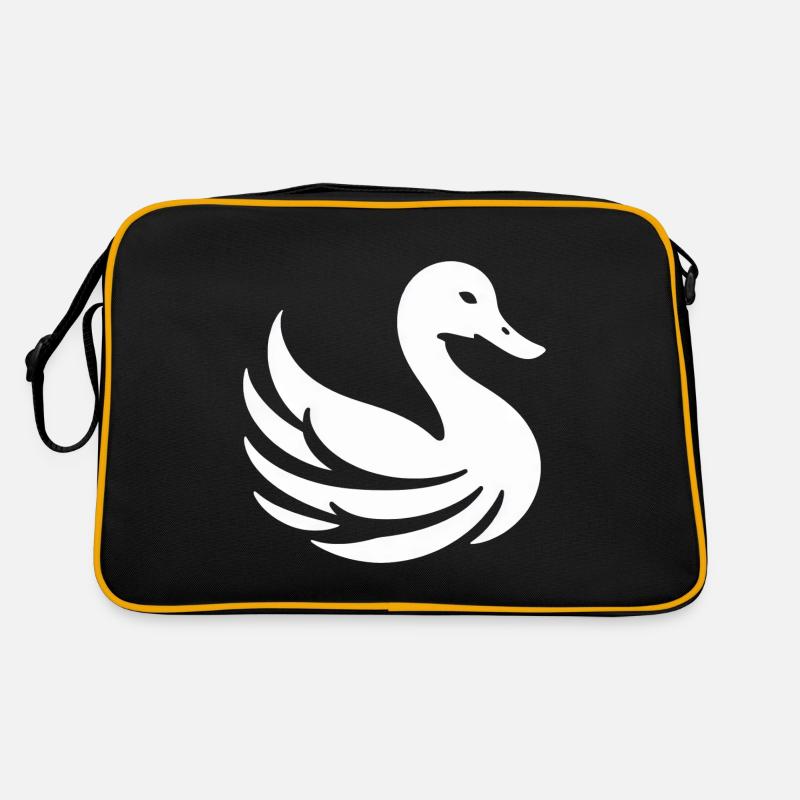 Clean lines: duck in silhouette minimalist Retro Bag
