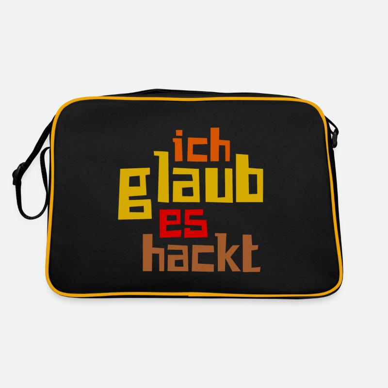 Ich Glaub Es Hackt - Retro Tasche - Schwarz/Gold