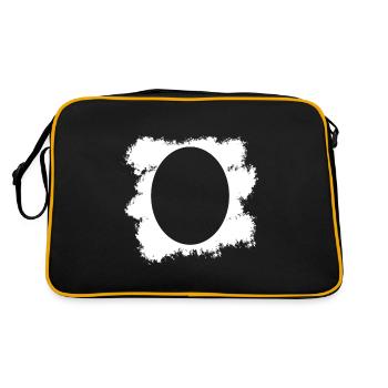Fond blanc avec décoration de forme ovale - Sac Retro - noir/or - Dos