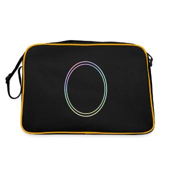 Cercle ovale dans la décoration de couleurs vives - Sac Retro - noir/or - Dos