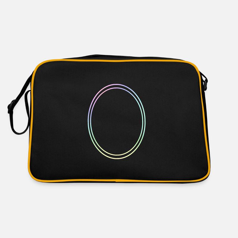 Cercle ovale dans la décoration de couleurs vives Sac Retro