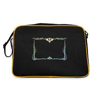 Cadre rectangulaire coloré avec ornements - Sac Retro - noir/or - Dos