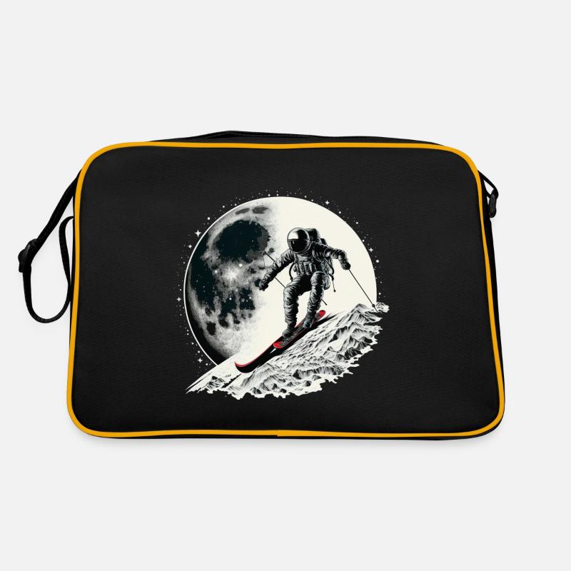 Ski Astronomical - Skiers on the Moon Retro Bag