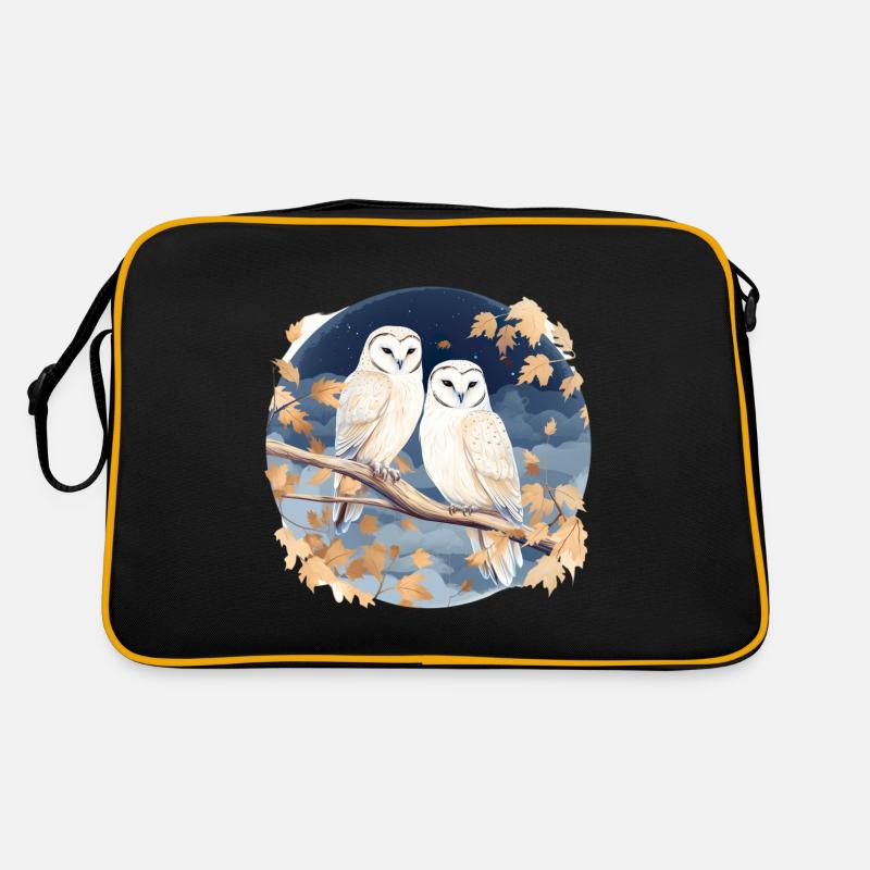Schleiereule Eulen für einen Eulen Fan Retro Tasche