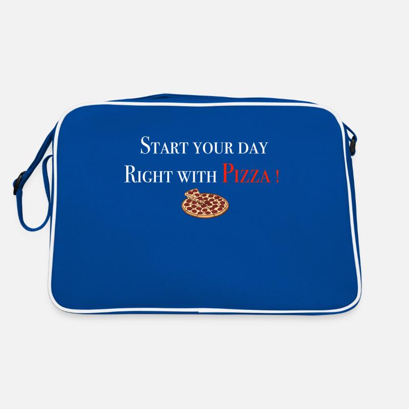 Start with Pizza 2 Retro Tasche