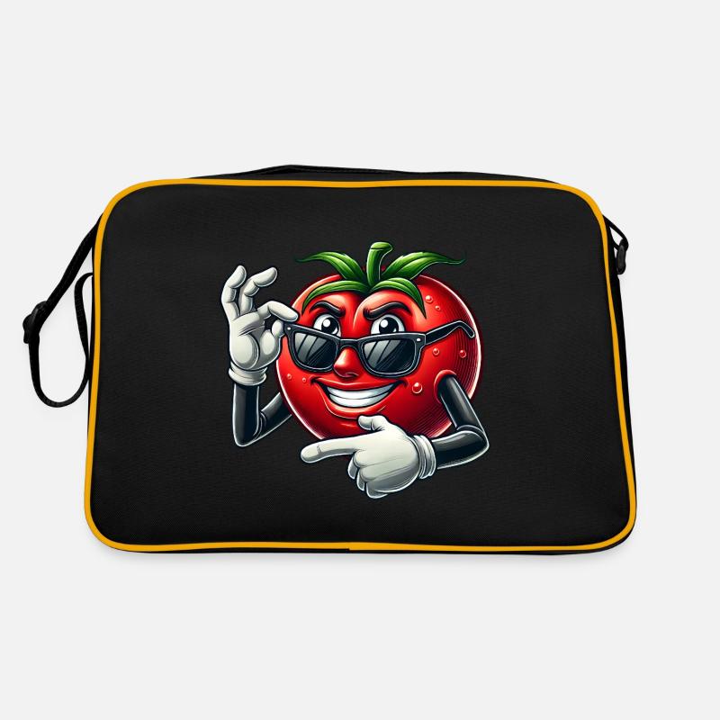 Coole Tomate Sonnenbrille Cartoon Veggie Spaß Retro Tasche