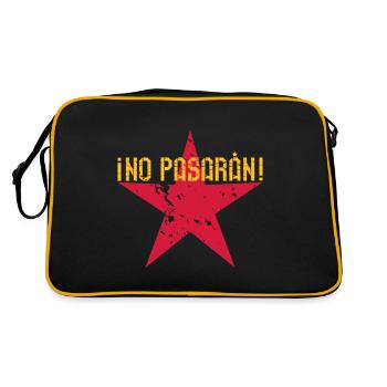 122 No Pasaran Saying Star - Retro Bag - black/gold - Back