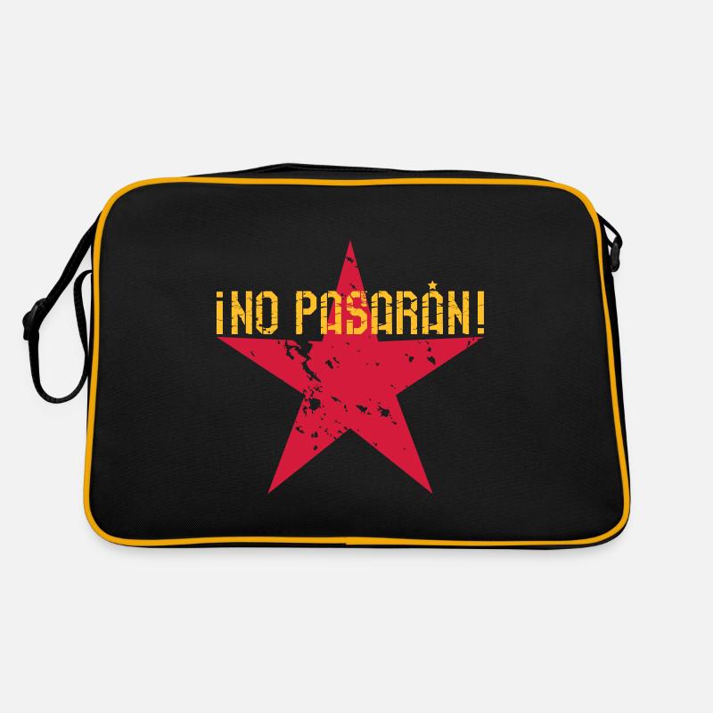 122 No Pasaran Saying Star Retro Bag