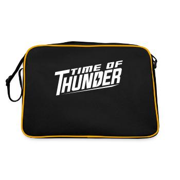 Time of Thunder KLASSIK B&W - Retro Tasche - Schwarz/Gold - Hinten