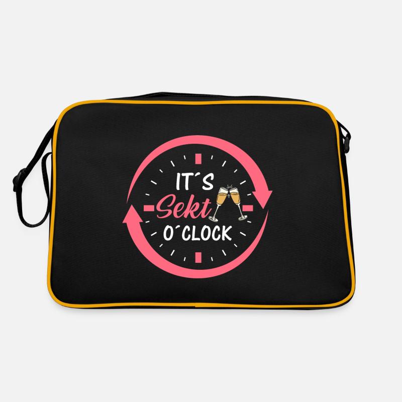 It s Sekt o clock Retro Tasche