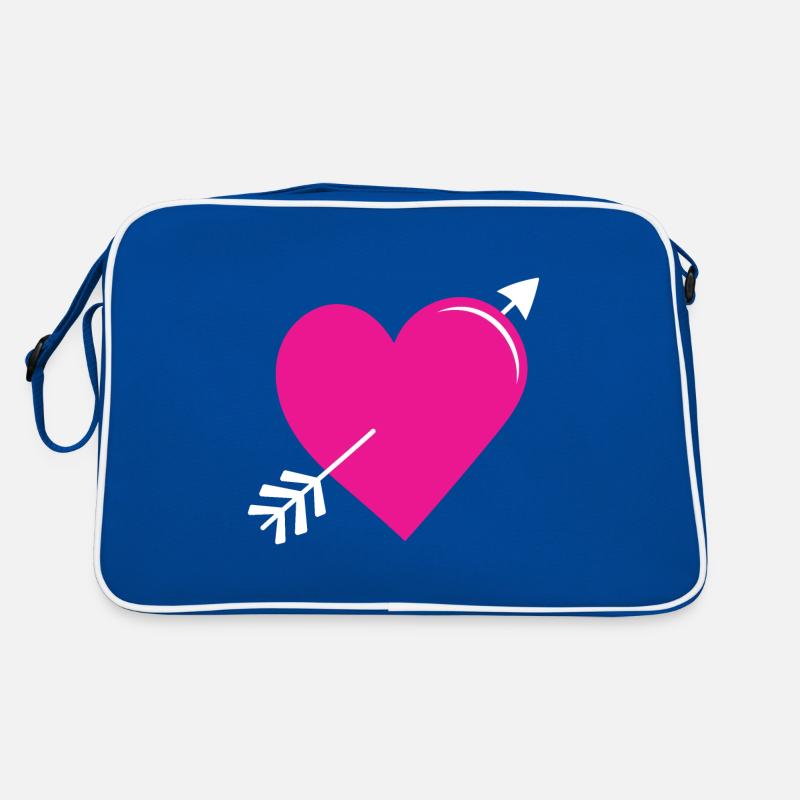 Pfeilherz Pink Retro Tasche