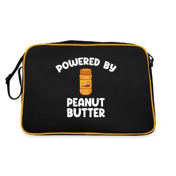 Erdnussbutter Peanut Butter Marmelade Geschenk - Retro Tasche - Schwarz/Gold - Hinten