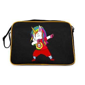 Portugal Football Dabbing Cadeau - Sac Retro - noir/or - Dos
