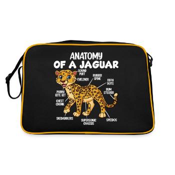 Anatomy of a jaguar - Retro Bag - black/gold - Back