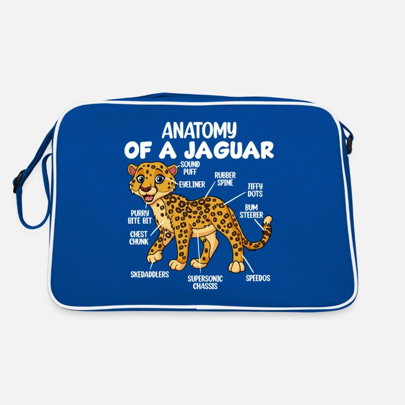Anatomie eines Jaguars Retro Tasche