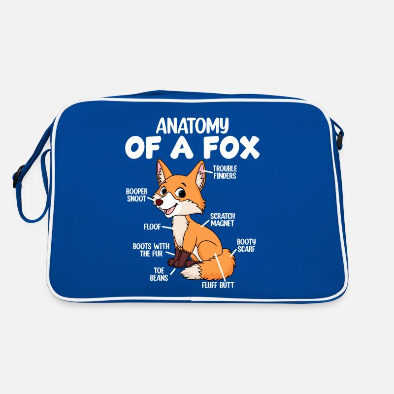 Anatomie eines Fuchses Retro Tasche