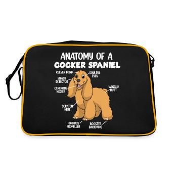 Anatomie d’un cocker - Sac Retro - noir/or - Dos
