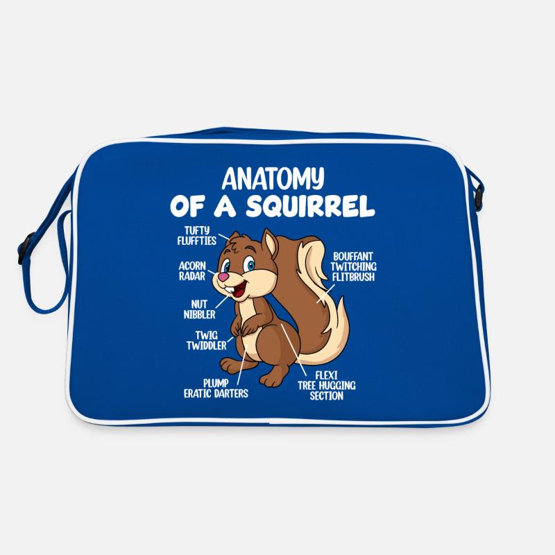 Anatomie eines Eichhörnchens Retro Tasche