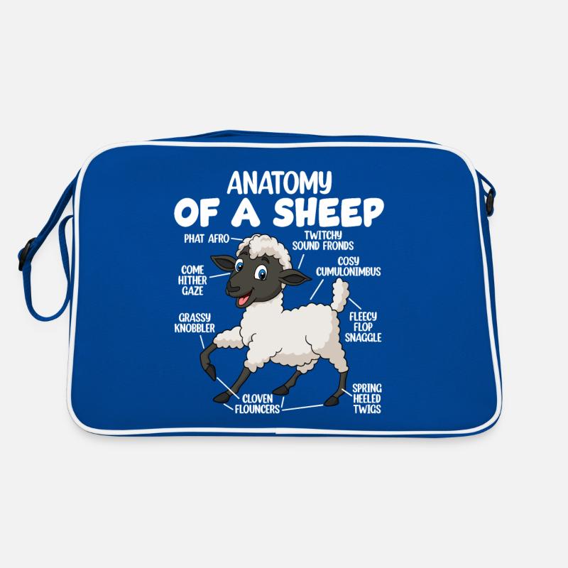Anatomie eines Schafes Retro Tasche