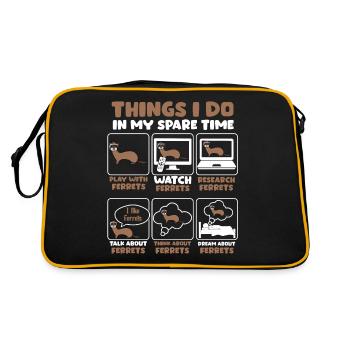 Furet - Sac Retro - noir/or - Dos