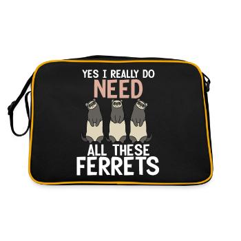 Ferret - Retro Bag - black/gold - Back