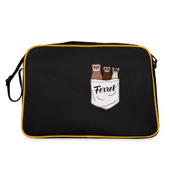 Furet - Sac Retro - noir/or - Dos