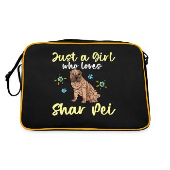 Shar Pei chinois - Sac Retro - noir/or - Dos