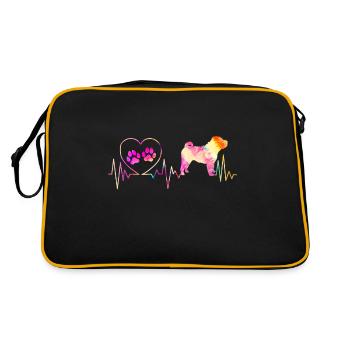 Shar Pei chinois - Sac Retro - noir/or - Dos