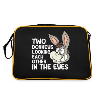 Donkey drôle de dire cadeau - Sac Retro - noir/or - Dos