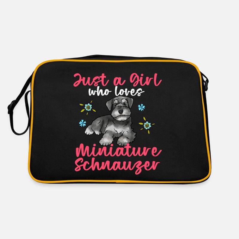 Miniature Schnauzer - Retro Bag - black/gold