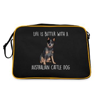 Australian Cattle Dog - Retro Bag - black/gold - Back
