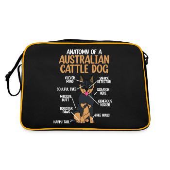 Australian Cattle Dog - Retro Bag - black/gold - Back