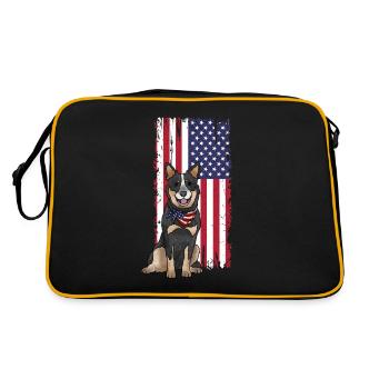 Australian Cattle Dog - Retro Bag - black/gold - Back