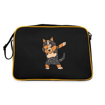 Australian Cattle Dog - Retro Bag - black/gold - Back