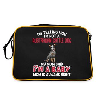 Australian Cattle Dog - Retro Bag - black/gold - Back