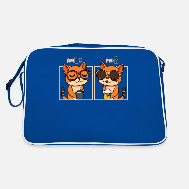 Kaffee Bier Katze Retro Tasche