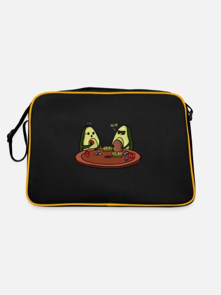 All In Avocado Poker - Sac Retro - noir/or - Dos
